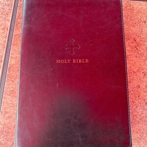 Black leather holy Bible